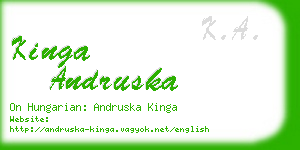 kinga andruska business card